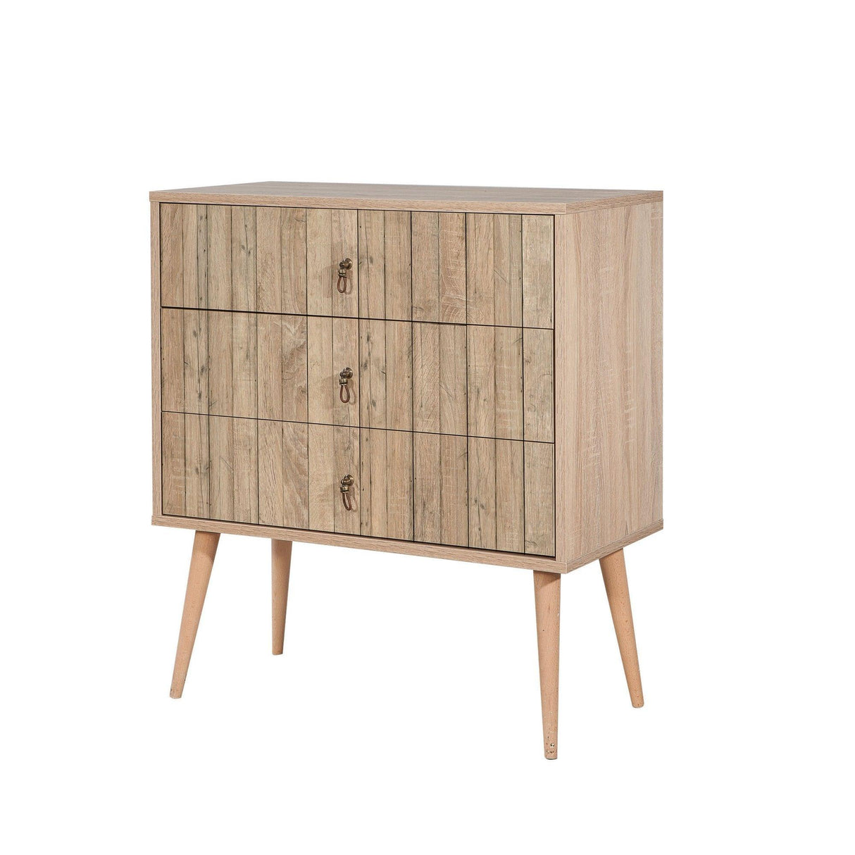 Comoda Trio Dresser 15, Stejar Sonoma, 90x40x80 cm
