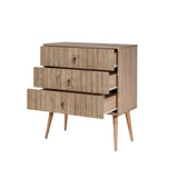 Comoda Trio Dresser 15, Stejar Sonoma, 90x40x80 cm
