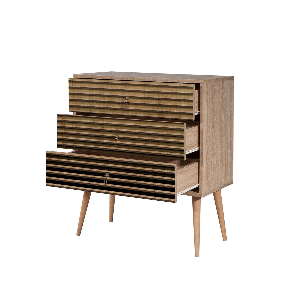Comoda Trio Dresser 5, Sonoma, 90x40x80 cm