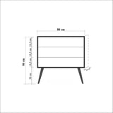 Comoda Trio Dresser 8, Stejar Sonoma, 90x40x80 cm