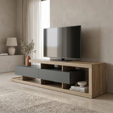 Comoda TV Arbero, 198x40x45 cm - Antracit-Sonoma