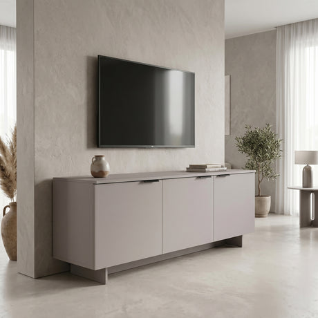 Comoda TV Beldon, Gri, 150x42x55 cm