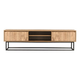 Comoda TV Belinda 140, Stejar  Negru, 140 x 50 x 40 cm