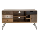Comoda TV Boho, Nuc - Negru, 120x39x64 cm