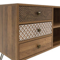 Comoda TV Boho, Nuc - Negru, 120x39x64 cm, foto produs 7