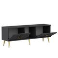 Comoda TV Cey - Anthracite, Gri, 45x30x150 cm