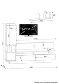 COMODA TV Como - White, Cordoba, Alb, 30x171x32 cm