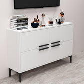 Comoda TV Ctn - White, Alb, 75x30x120 cm