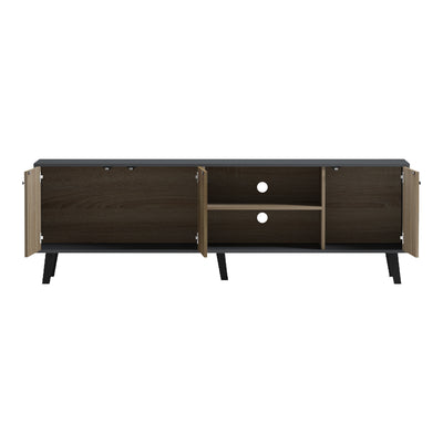 Comodă TV cu design modern, Tuscany Sonoma-Antracit, Stil Contemporan, PAL/MDF, 180x41x51 cm, imagine suplimentara