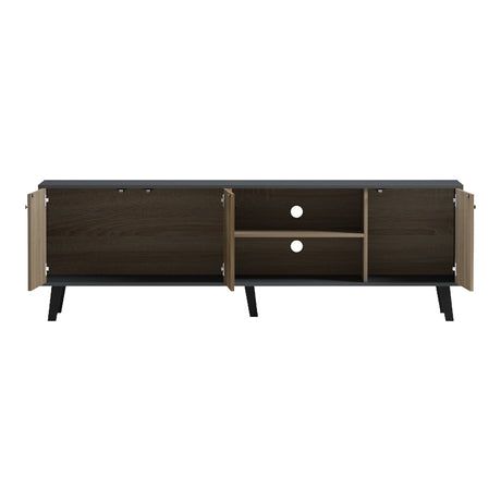 Comodă TV cu design modern, Tuscany Sonoma-Antracit, Stil Contemporan, PAL/MDF, 180x41x51 cm