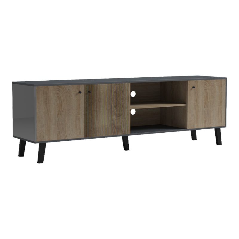 Comodă TV cu design modern, Tuscany Sonoma-Antracit, Stil Contemporan, PAL/MDF, 180x41x51 cm