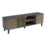 Comodă TV cu design modern, Tuscany Sonoma-Antracit, Stil Contemporan, PAL/MDF, 180x41x51 cm