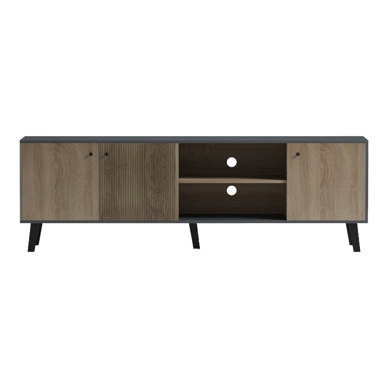 Comodă TV cu design modern, Tuscany Sonoma-Antracit, Stil Contemporan, PAL/MDF, 180x41x51 cm