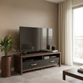 Comoda TV cu functie de ridicare, lemn stejar-antracit, 120x45x42 cm