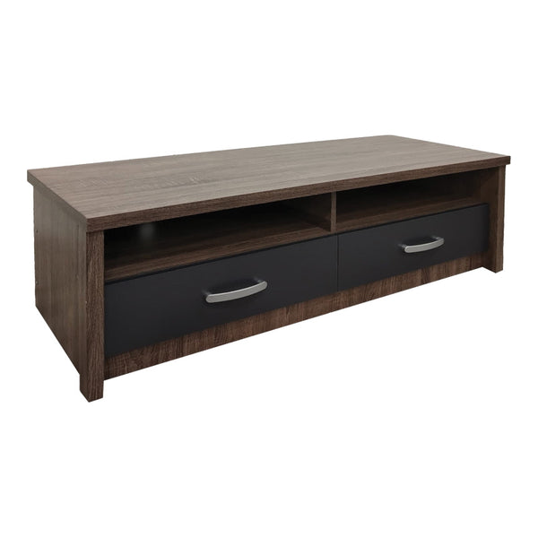 Comoda TV cu functie de ridicare, lemn, stejar-antracit, 120x45x42 cm