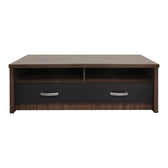 Comoda TV cu functie de ridicare, lemn, stejar-antracit, 120x45x42 cm, perspectiva suplimentara