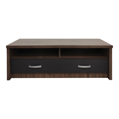 Comoda TV cu functie de ridicare, lemn, stejar-antracit, 120x45x42 cm, perspectiva suplimentara
