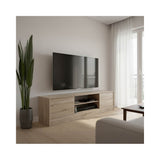Comoda TV Sasa, Pal melaminat, 150x35x42 cm - Sonoma