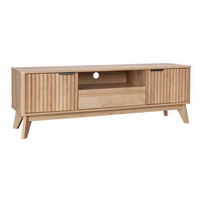Comoda TV cu spatiu de depozitare Hamea, Natural, 145x39x49 cm
