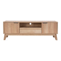 Comoda TV cu spatiu de depozitare Hamea, Natural, 145x39x49 cm, detaliu produs