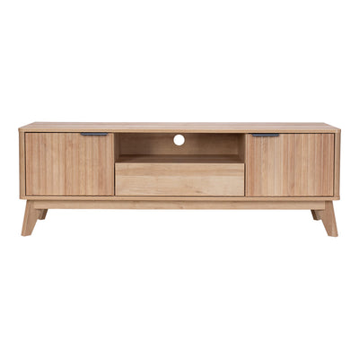 Comoda TV cu spatiu de depozitare Hamea, Natural, 145x39x49 cm, detaliu produs