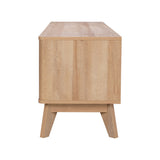 Comoda TV cu spatiu de depozitare Hamea, Natural, 145x39x49 cm