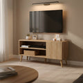 Comoda TV cu spatiu de depozitare Orianne, Lemn Sonoma, 90x32x46 cm