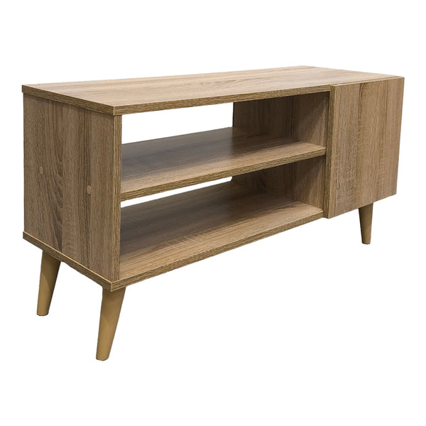Comoda TV cu spatiu de depozitare Orianne, Lemn, Sonoma, 90x32x46 cm
