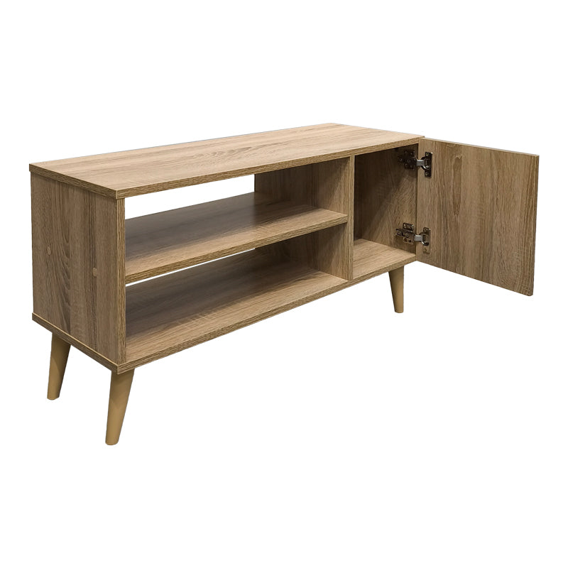 Comoda TV cu spatiu de depozitare Orianne, Lemn, Sonoma, 90x32x46 cm