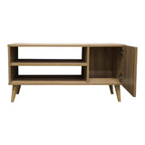 Comoda TV cu spatiu de depozitare Orianne, Lemn, Sonoma, 90x32x46 cm