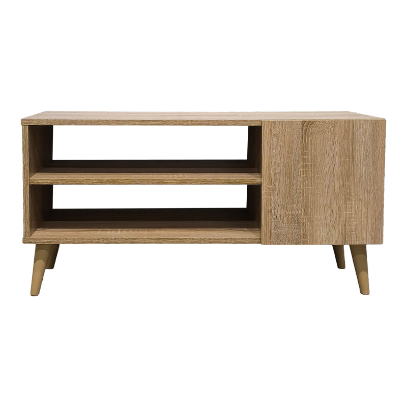 Comoda TV cu spatiu de depozitare Orianne, Lemn, Sonoma, 90x32x46 cm