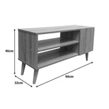 Comoda TV cu spatiu de depozitare Orianne, Lemn, Sonoma, 90x32x46 cm