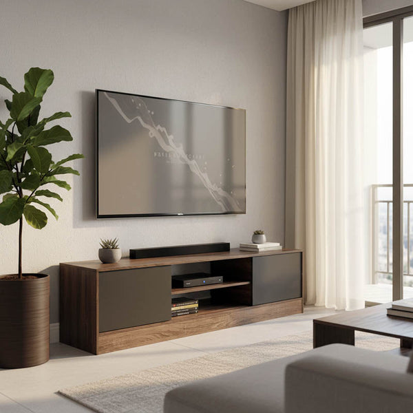 Comoda TV Sasa, Pal melaminat, 150x35x42 cm