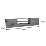 Comoda TV Sasa, Pal melaminat, 150x35x42 cm - Stejar-Antracit