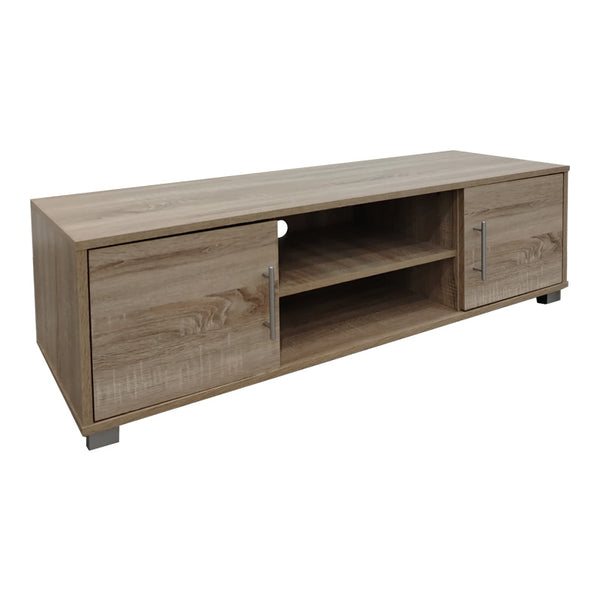 Comoda TV cu spatiu de depozitare Serank, Lemn, Stejar, 120x40x40 cm