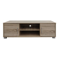 Comoda TV cu spatiu de depozitare Serank, Lemn, Stejar, 120x40x40 cm, perspectiva suplimentara