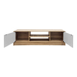 Comoda TV Sasa, Pal melaminat, 150x35x42 cm - Sonoma-Alb