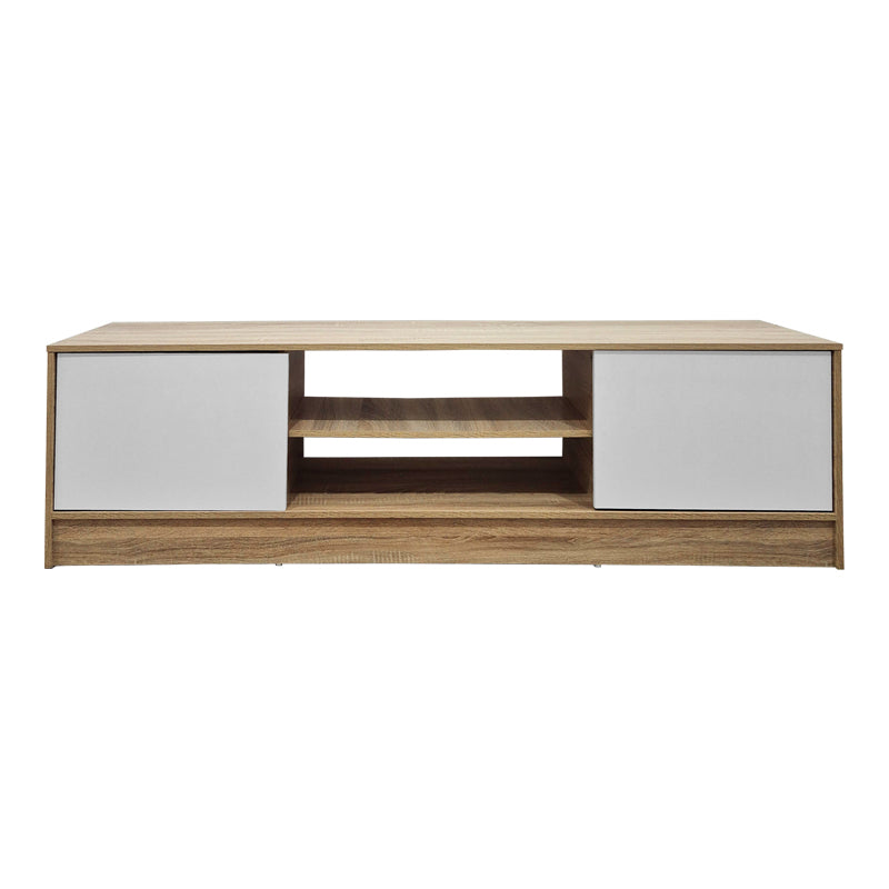 Comoda TV Sasa, Pal melaminat, 150x35x42 cm - Sonoma-Alb