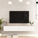 Comoda TV de perete Dello, 180x32x30 cm - Alb-Sonoma