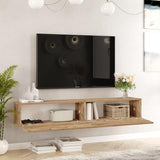 Comoda TV de perete Dello, Antracit - Sonoma, 180x32x30 cm - Sonoma