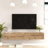 Comoda TV de perete Dello, Antracit - Sonoma, 180x32x30 cm - Sonoma