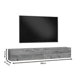 Comoda TV de perete Dello, Antracit - Sonoma, 180x32x30 cm - Sonoma
