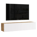 Comoda TV de perete Serit Alb - sonoma 140x31x29 cm