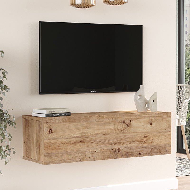 Comoda TV de perete Serit sonoma color, 100x31x29 cm, detaliu produs