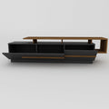 Comoda Tv Deniz, Negru, 180 x 46 x 39 cm