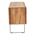 Comoda TV Dervie lemn masiv de acacia, Natural, 130x43x66 cm, perspectiva suplimentara