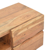Comoda TV Dervie lemn masiv de acacia, Natural, 130x43x66 cm, foto produs 6