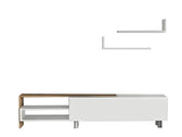 COMODA TV Dizayn - White, Walnut, Alb, 180x41x31 cm