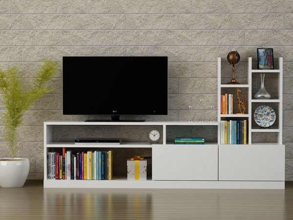 Comoda Tv Dolunay - White, Alb, 164x91x25 cm