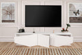Comoda Tv Elegant cu 3 usi, Alb, 180 x 40 x 30 cm